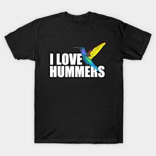 I Love Hummers Bird T-Shirt